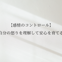 感情のコントロール　自分の怒りを理解して安心を育てる