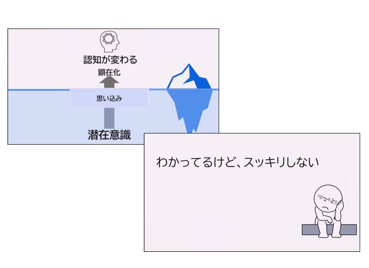 潜在意識　顕在化　認知が変わる　わかってるけどスッキリしない